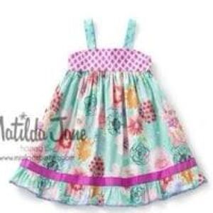 EUC Matilda Jane Brand Heads Up Seven Up Tank Dress Girls Size 12 Floral